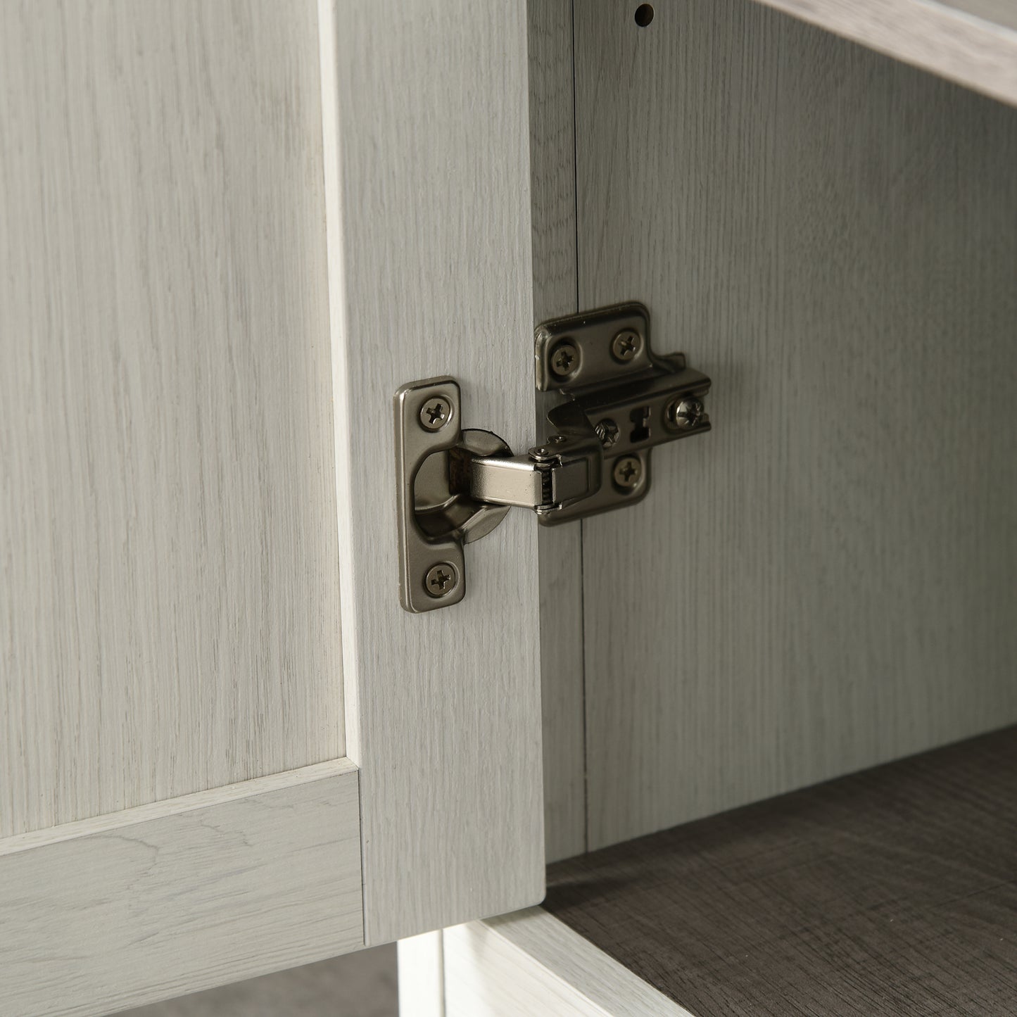 Sala Lata Tall Freestanding Bathroom Storage Cabinet With OFauxn Shelves And Adjustable Interior Antique White
