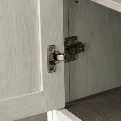 Sala Lata Tall Freestanding Bathroom Storage Cabinet With OFauxn Shelves And Adjustable Interior Antique White