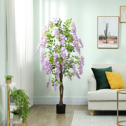 Ratona Tall Artificial Ficus And Wisteria Style Tree In Pot H8 180cm