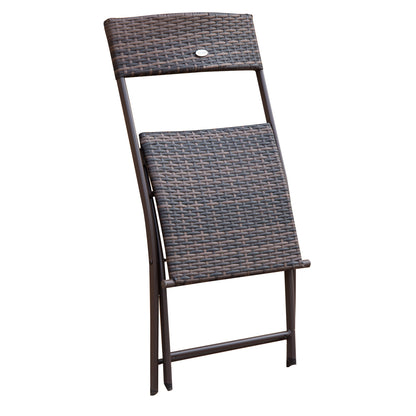 Fisari Rattan Brown 2 Seater Outdoor Bistro Furniture Set