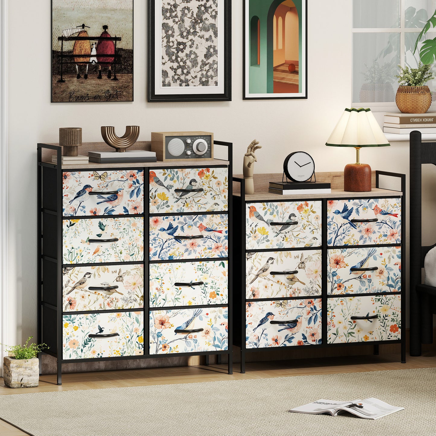 Tonona Wooden White 6 Drawer Storage Chest