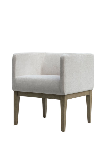 Jacarei Natural Linen and Oak Accent Chair