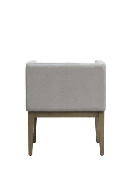 Jacarei Natural Linen and Oak Accent Chair