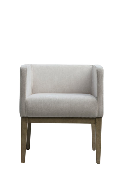 Jacarei Natural Linen and Oak Accent Chair