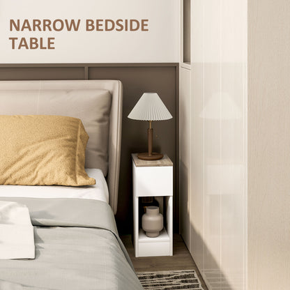 Taro Set Of 2 White Modern Bedside Tables With Storage