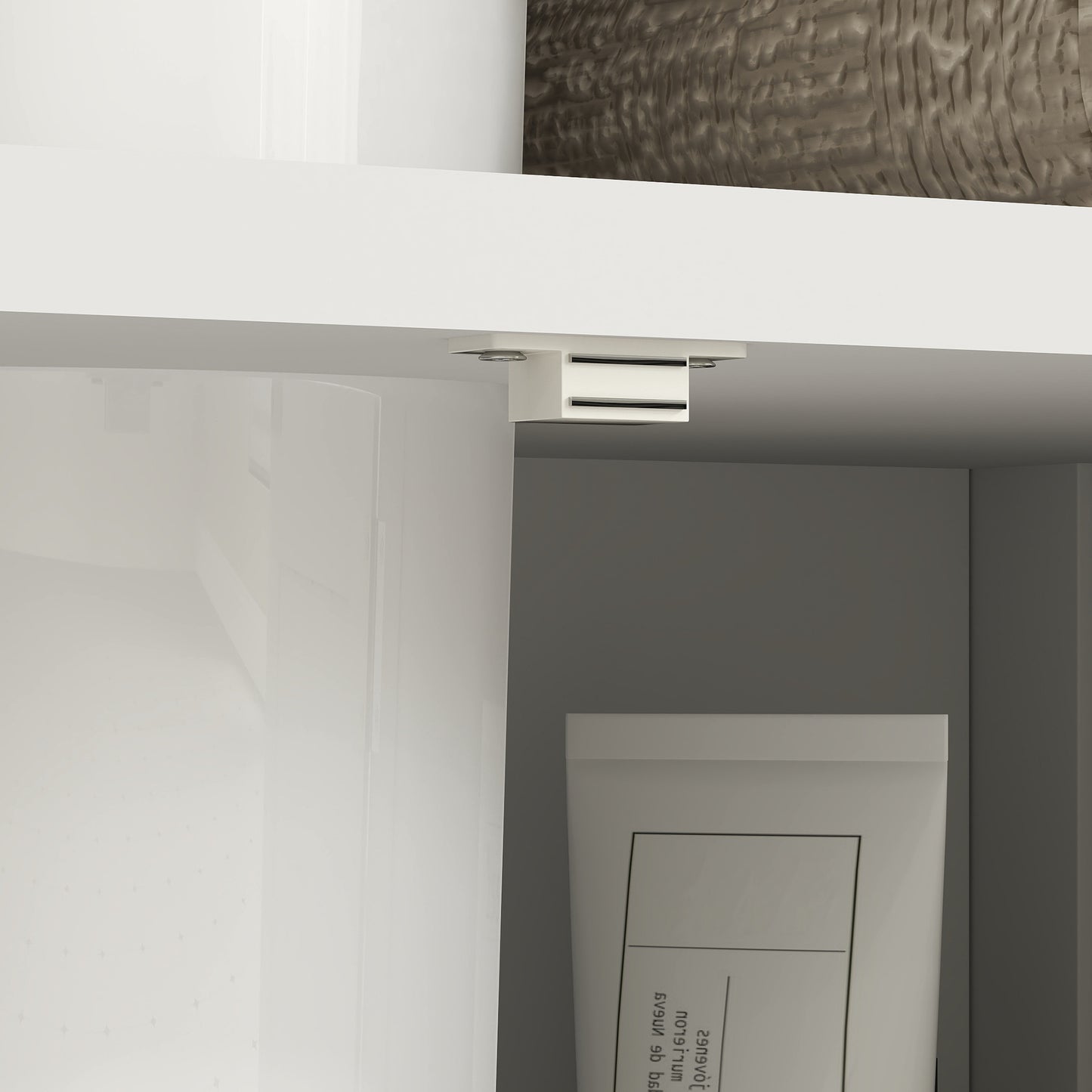 Dilaco White Fauxdestal Sink Storage Cabinet With Double Doors And Internal Shelving