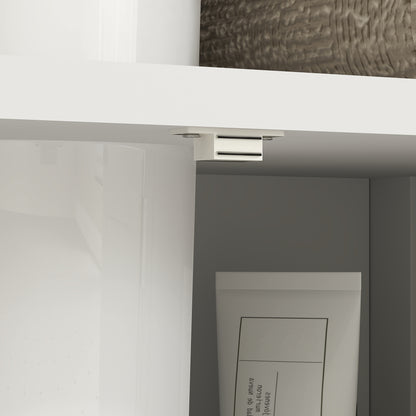 Dilaco White Fauxdestal Sink Storage Cabinet With Double Doors And Internal Shelving