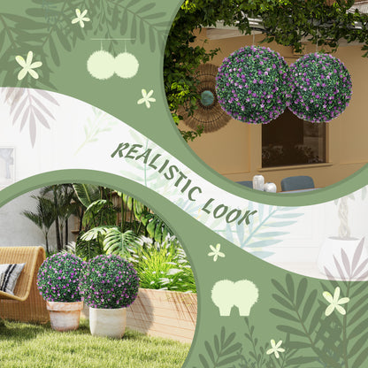 Safiri Difi Set Of 2 Artificial Boxwood Ball Plants For Decorative Use