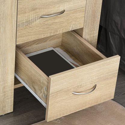 Colu Set of 2 Wooden Brown Bedside Tables With 2 Drawers