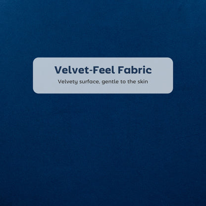 Yovafi Set Of 2 Dark Blue Velvet Upholstered Lotus Style Bar Stools