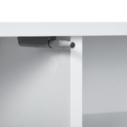 Lumipa 140cm High Gloss White Floating TV Stand With Open Shelves And Doors For Screens Up To 60 Inches