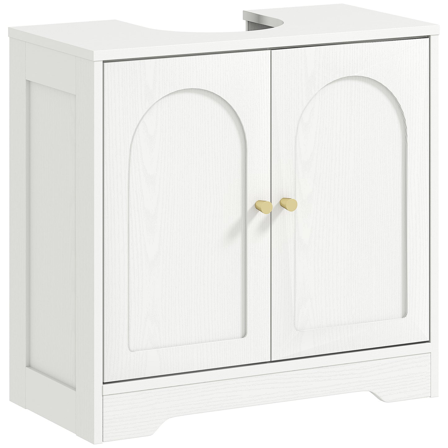 Mapa Under Sink Bathroom Storage Cabinet With Double Arched Doors White