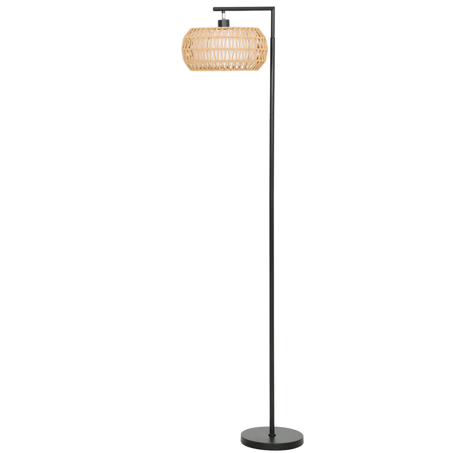 Modi Metal Black Boho Style Dimmable Floor Lamp