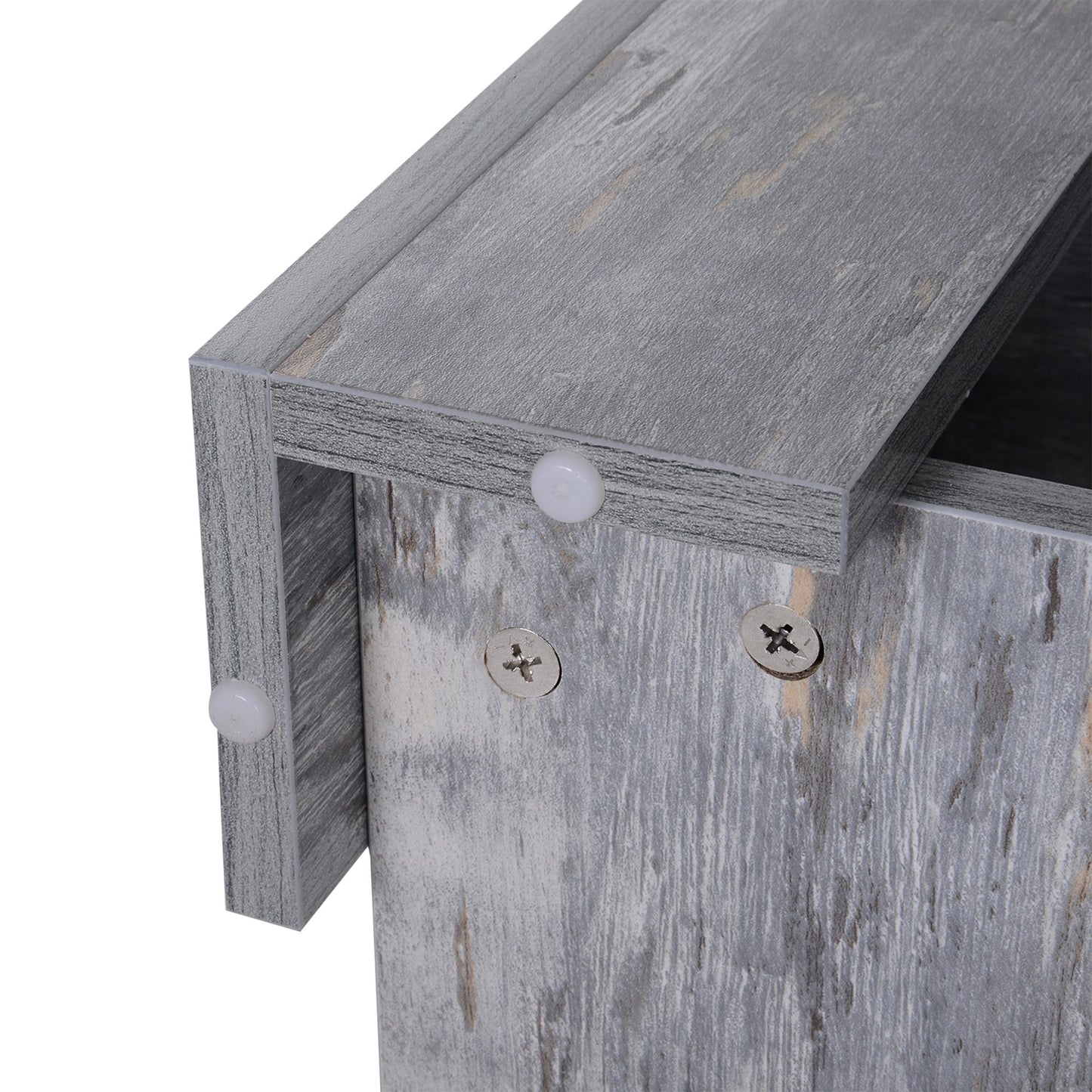 Rebane Wood Effect Grey 2 Tier Coffee Table With Lower Storage Shelf