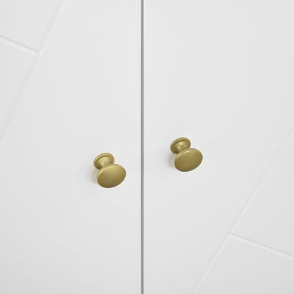 Vifiva White Slim Sideboard With Gold Hairpin Legs 2 Doors
