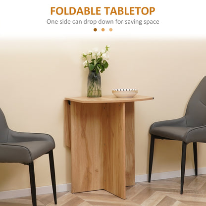 Mosusa Wooden Wood Effect Drop Leaf Dining Table For 4