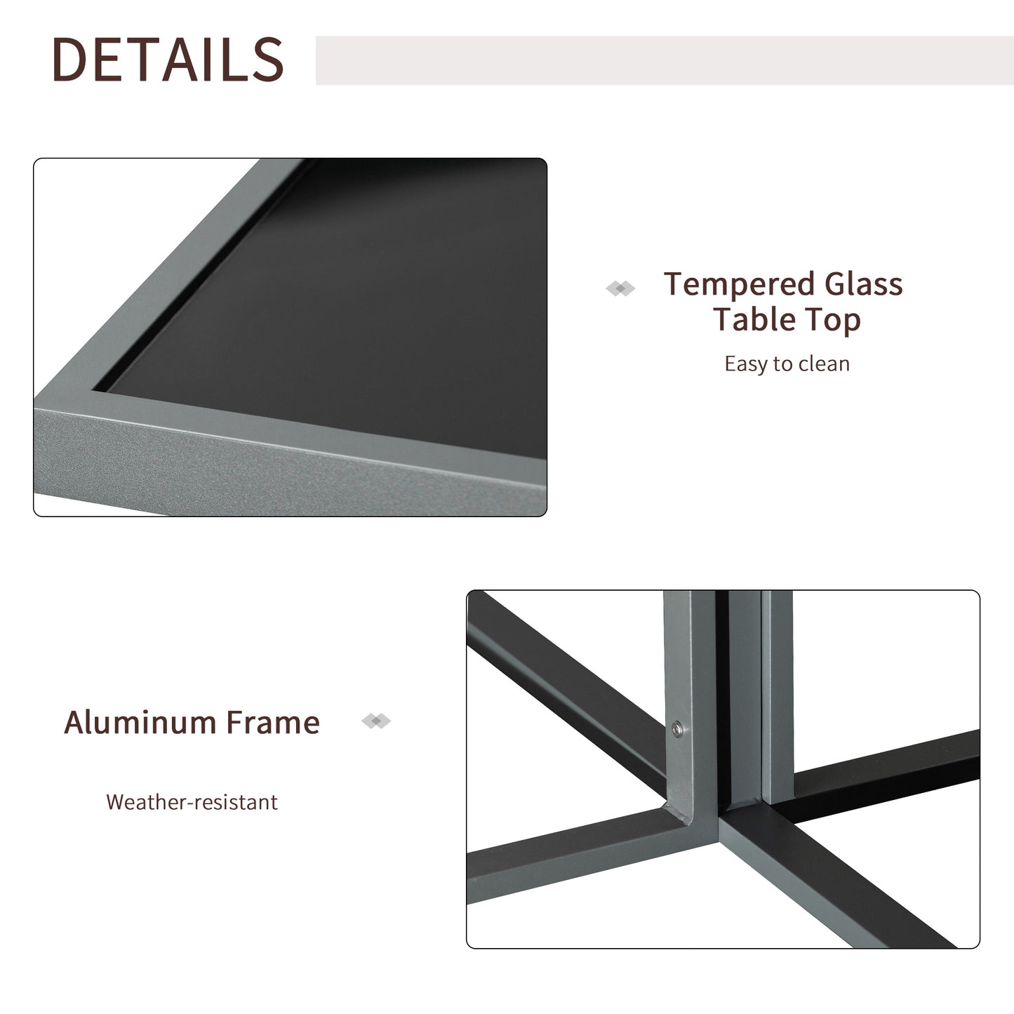 Moyoha Aluminium Grey 9 Piece Space Saving Garden Cube Dining Set With Cushions
