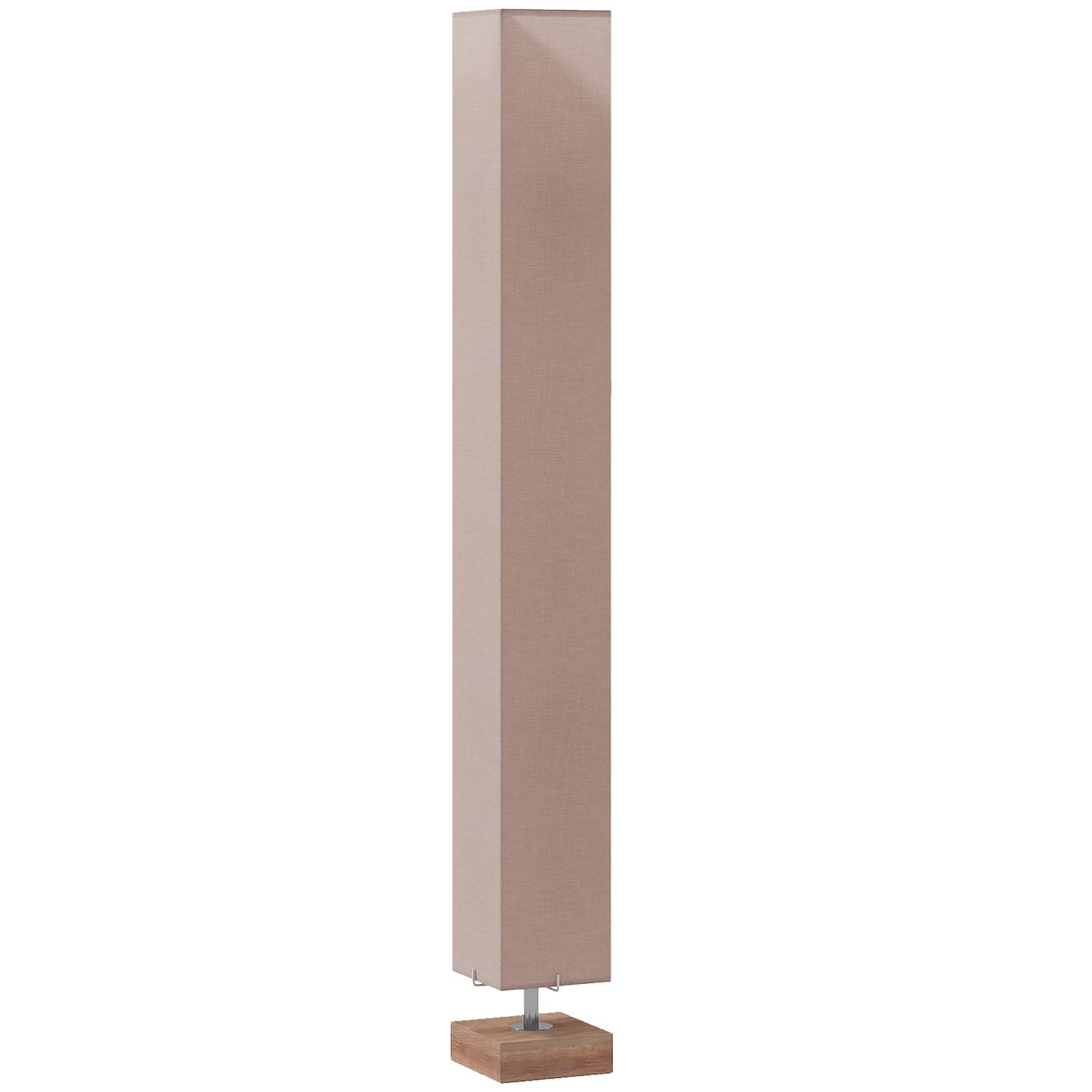 Talini Pine Wood And Fabric Natural Standing Floor Lamp With Linen Shade 120cm