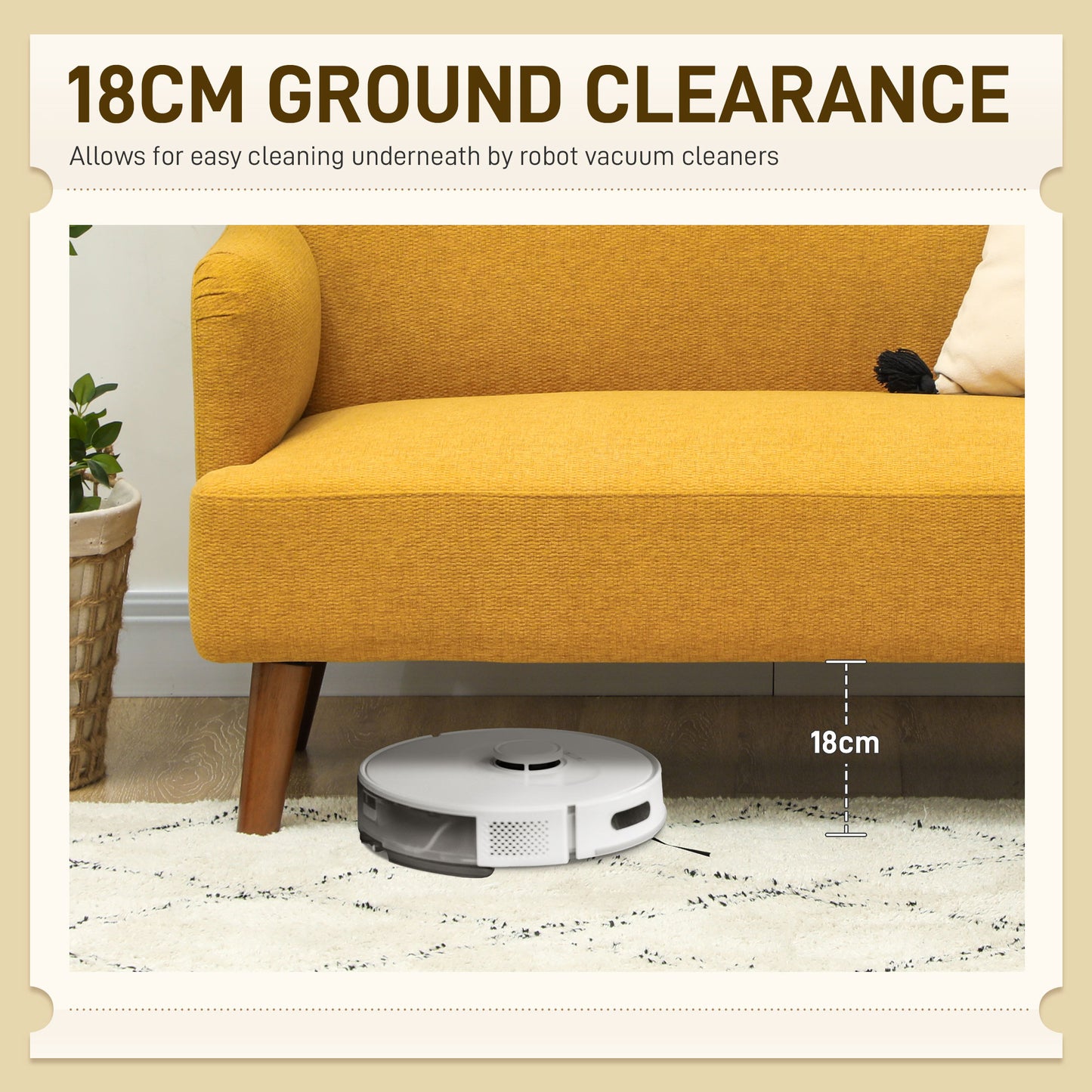 Rorore Yoro Velvet Yellow Compact 2 Seater Sofa With Extra Thick Padding And Wooden Legs