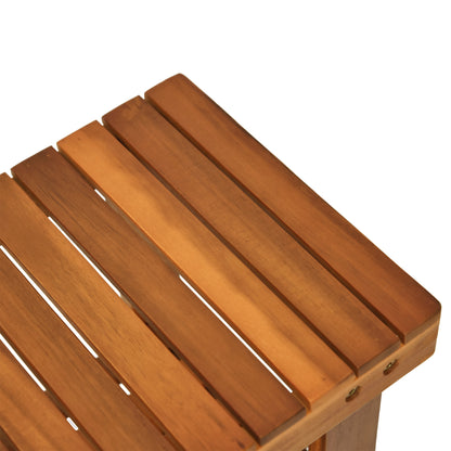 Elsari Acacia Wood Teak 3 Tier Shoe Bench With Slatted Shelves