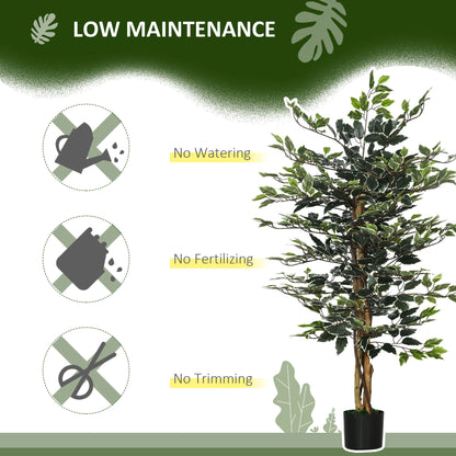 Diraco Set Of 2 Artificial Ficus Style Trees For Indoor Decorative Use