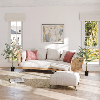Vakese Pair Of Artificial Olive Style Trees With Silk Leaf Finish