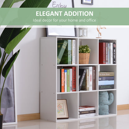 Naleno Wood White 9 Cube Storage Shelving Unit