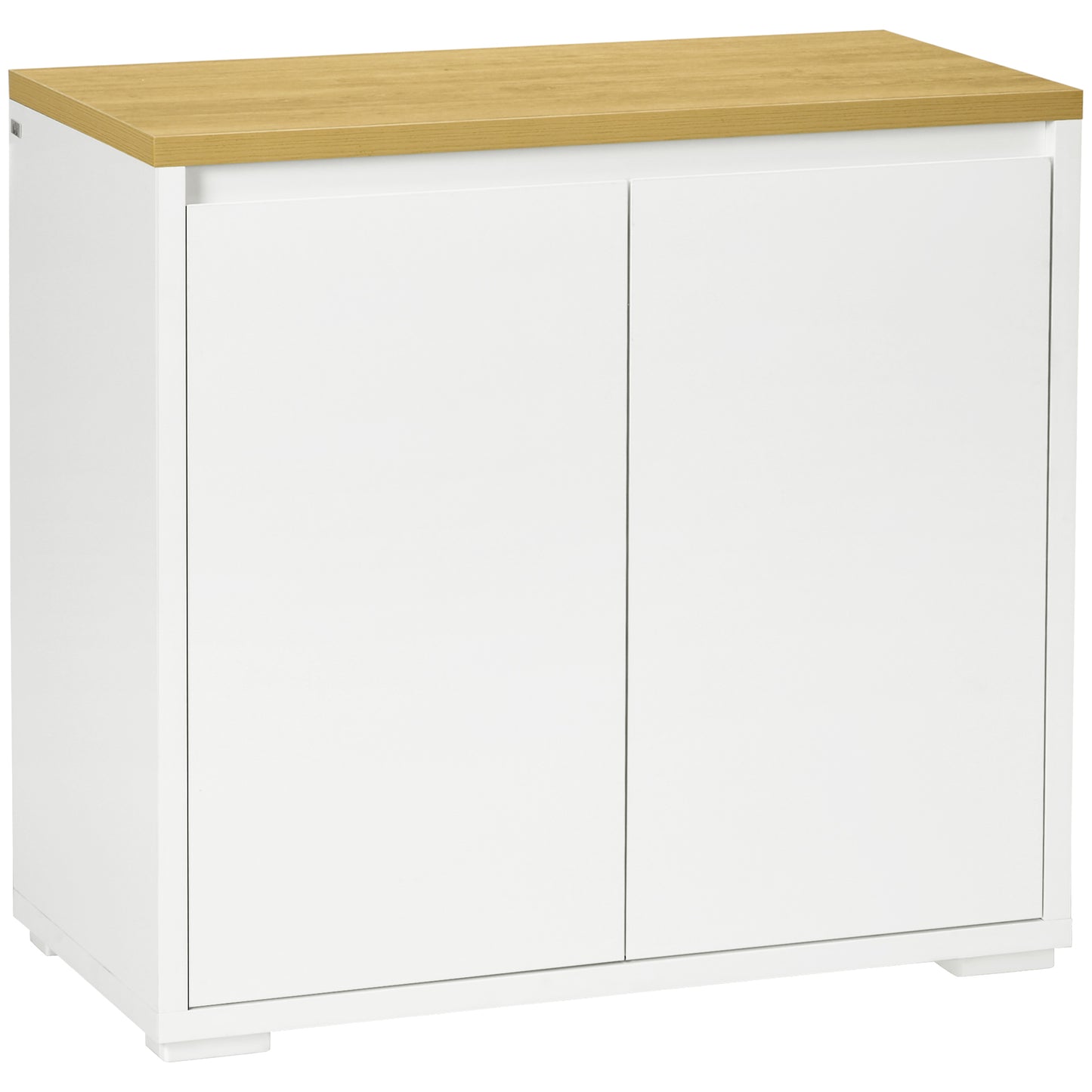 Nofi Fael White and Natural Sideboard With Double Doors