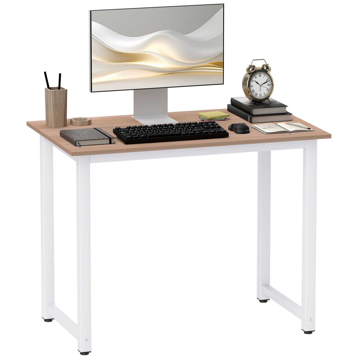 Raha 100cm White Metal Frame Writing Desk