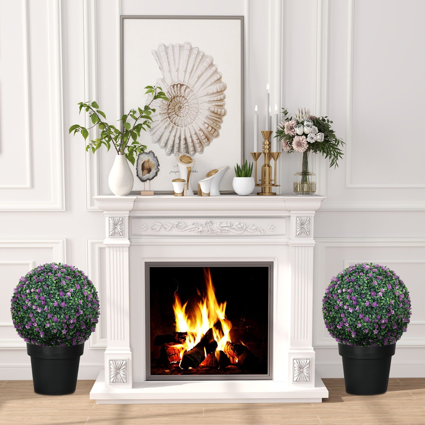 Safiri Difi Set Of 2 Artificial Boxwood Ball Plants For Decorative Use