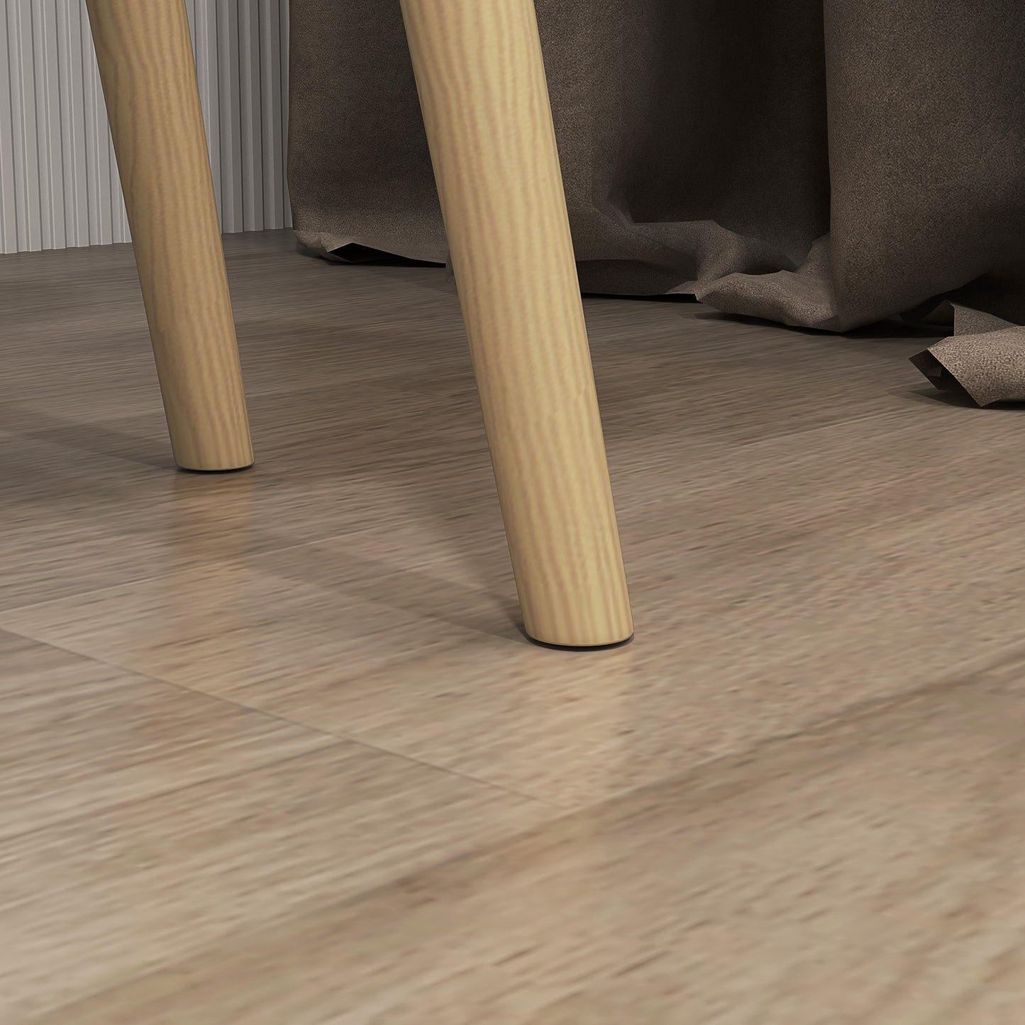 Keline  Set Of 2 Wood Light Grey Nesting Side Tables With Solid Wood Legs