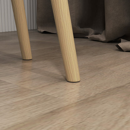 Keline  Set Of 2 Wood Light Grey Nesting Side Tables With Solid Wood Legs