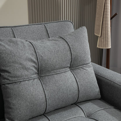 Rireel Diha Dark Grey Upholstered 2 Seater Pull Out Sofa Bed