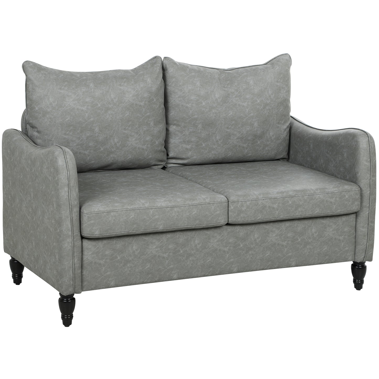 Yodilo Grey Faux Leather Marble Effect 2 Seater Sofa