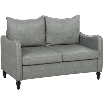 Yodilo Grey Faux Leather Marble Effect 2 Seater Sofa