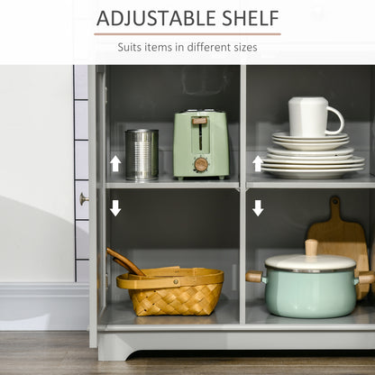 Totoro Grey Sideboard With Natural Top 3 Doors 3 Drawers 3 Shelves