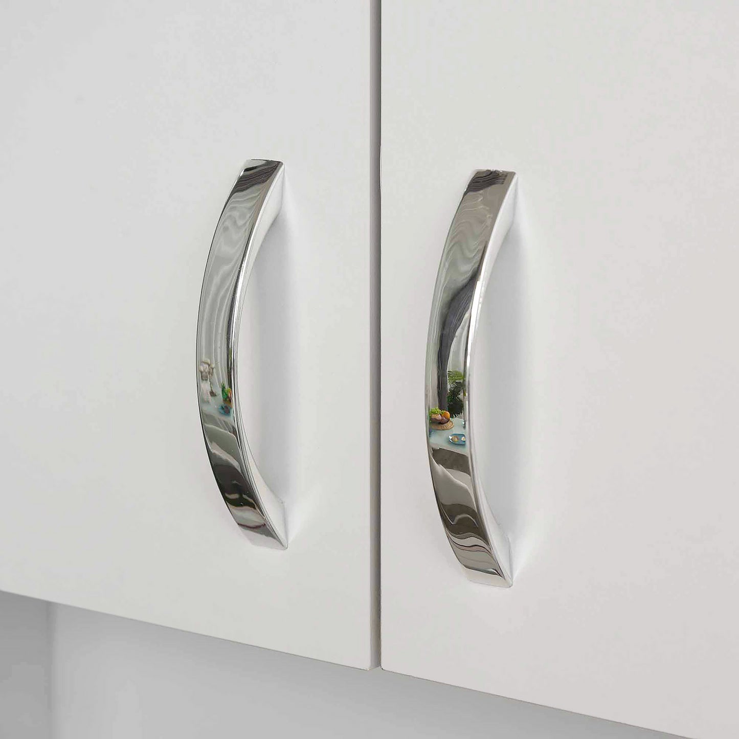 Dika Wooden White Tall Kitchen Storage Cabinet With Doors Drawers And Adjustable Shelving 183.5 cm