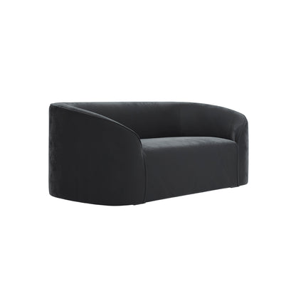 Carlow 2 Seater Black Velvet Sofa