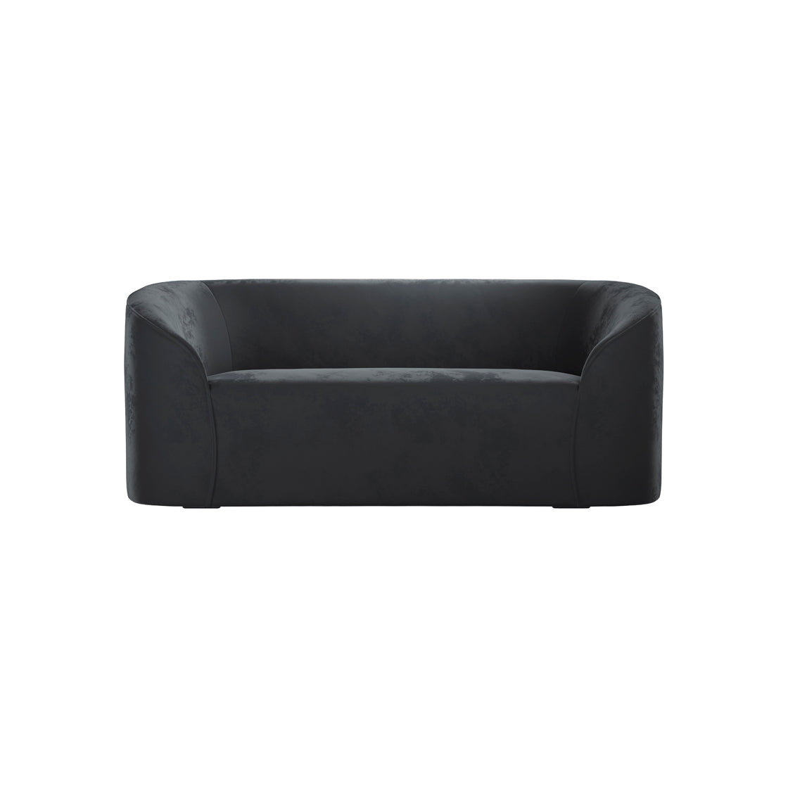 Carlow 2 Seater Black Velvet Sofa