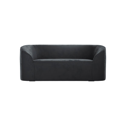 Carlow 2 Seater Black Velvet Sofa