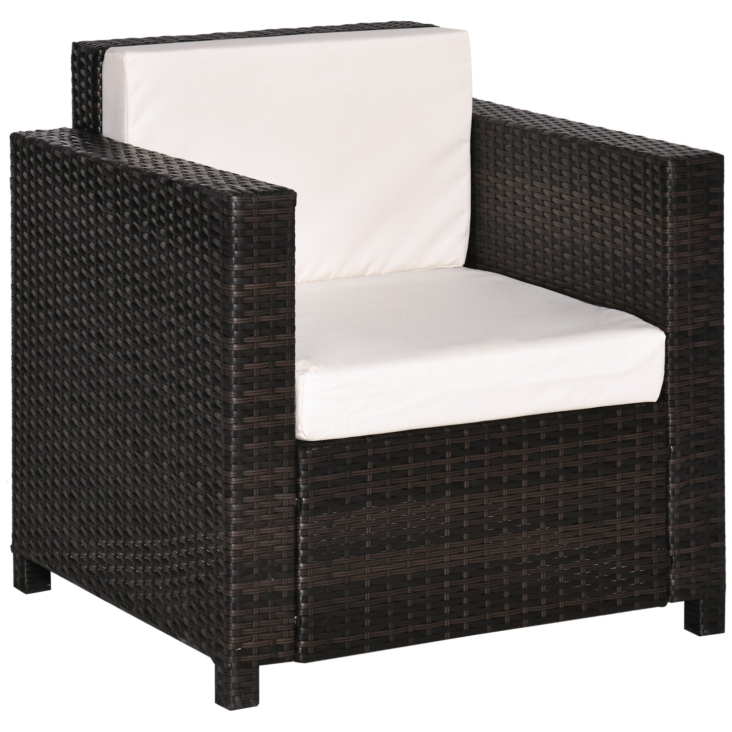 Rado Brown Rattan Single Outdoor Armchair With Armrests