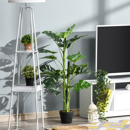 Doka Large Artificial Monstera Style Tree With 21 Leaves In Decorative Pot