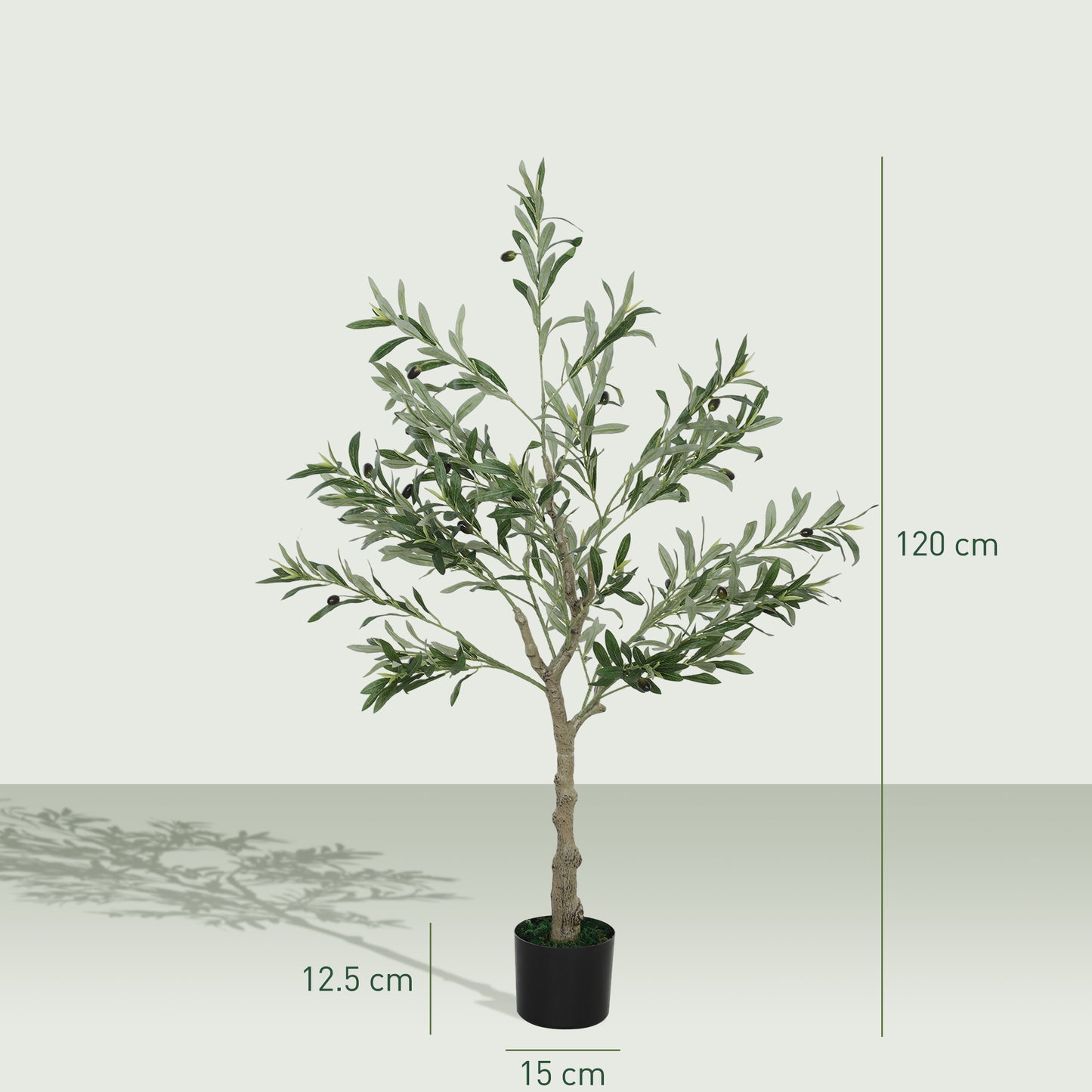 Leloke Artificial Olive Style Tree With Silk Leaf Finish