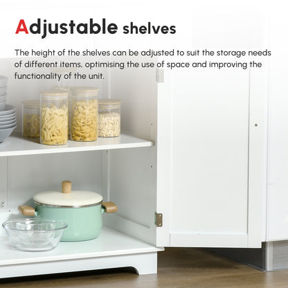 Colalu Wooden Kitchen Cabinet With Solid Natural Top 2 Doors 2 Drawers