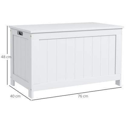 Halumo White Wooden Panelled Blanket Storage Chest
