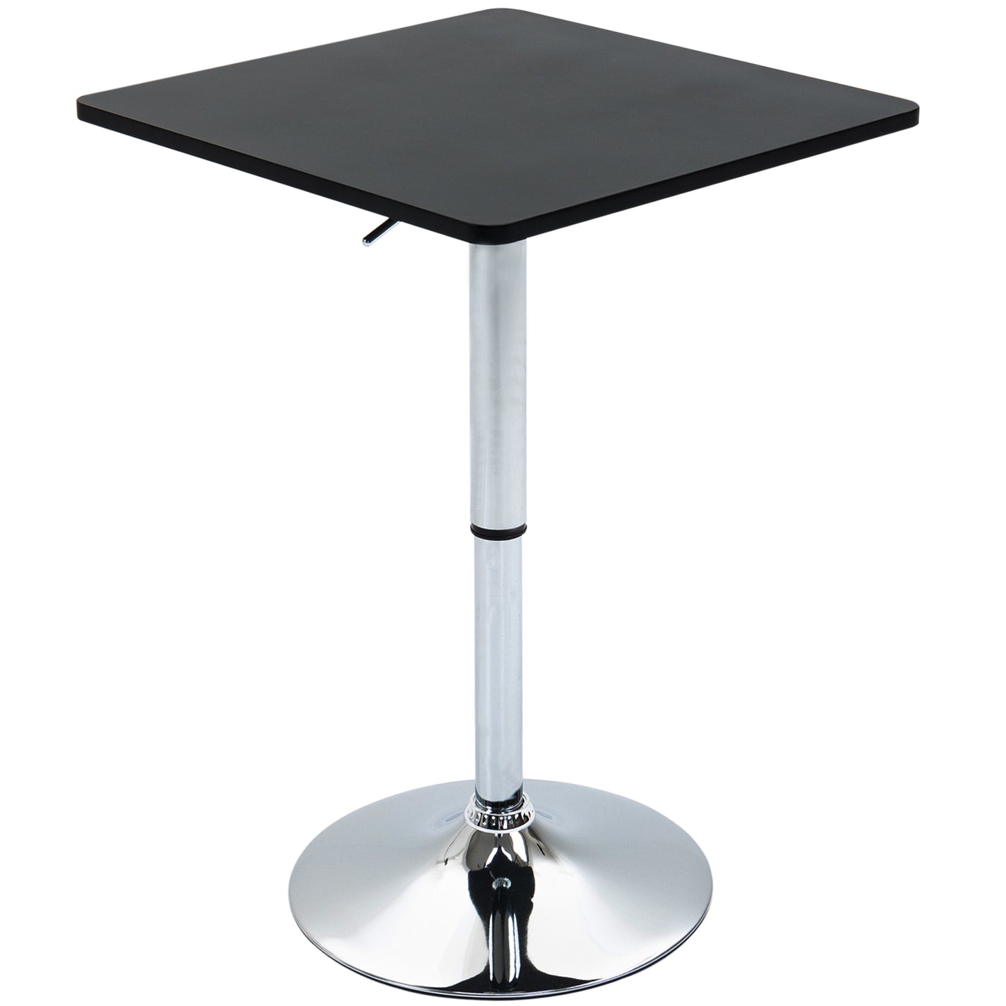 Eltani Metal And Wooden Black And Silver H8 Adjustable Swivel Bar Table