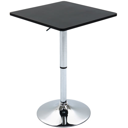 Eltani Metal And Wooden Black And Silver H8 Adjustable Swivel Bar Table