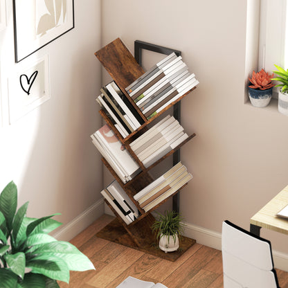 Modo Wood Wood Effect 6 Section Tree Style Bookcase