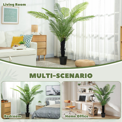 Seta Tall Artificial Areca Palm With Layered Leaf Detail In Pot H8 175cm Green