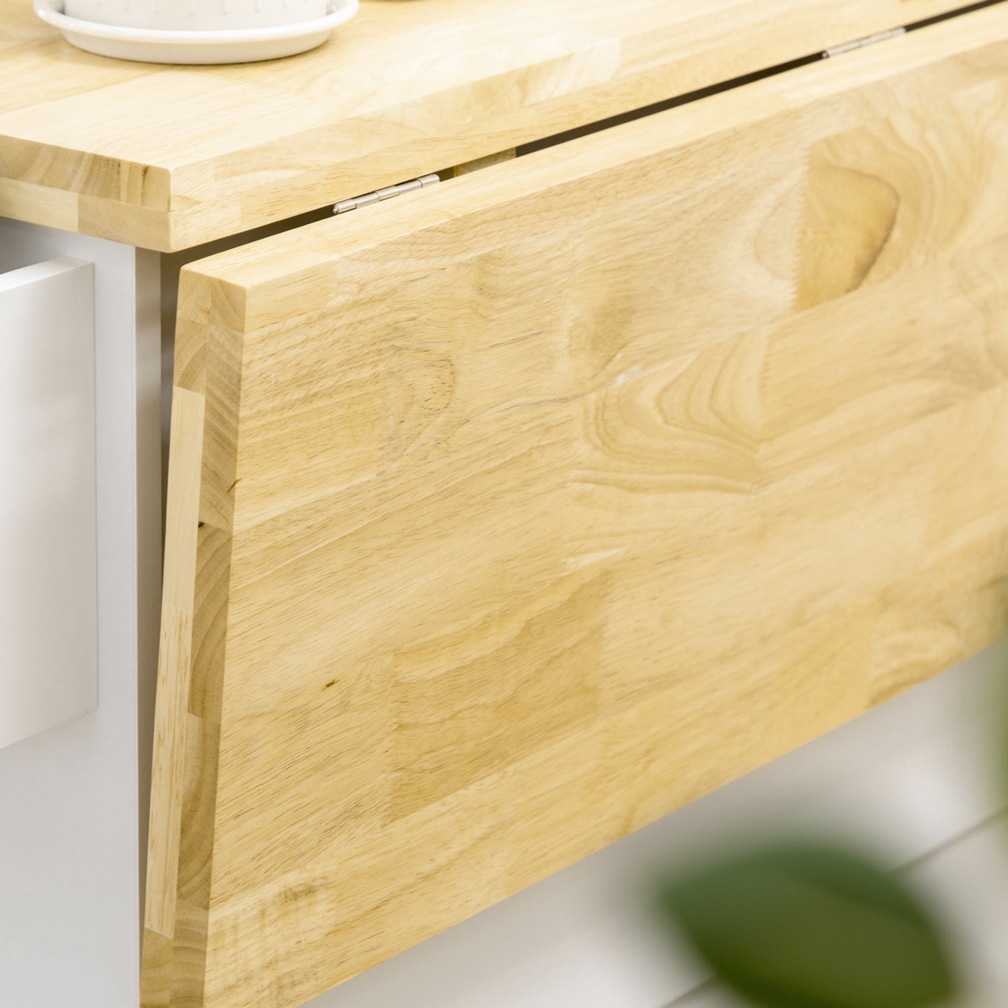 Tanalo Wooden White Rolling Kitchen Island With Drop Leaf Drawers Towel And Spice Racks